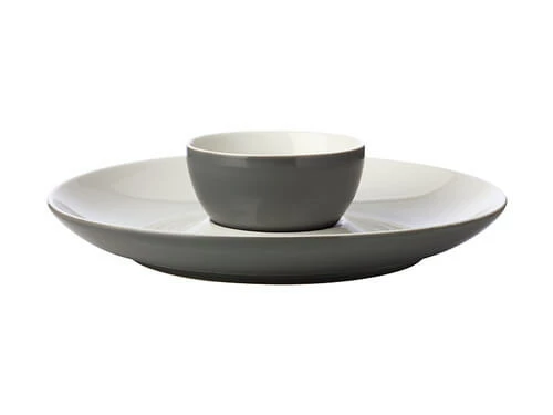 Mezze Chip & Dip 30cm Charcoal Gift Boxed 1 Mezze Chip & Dip 30cm Charcoal Gift Boxed