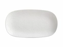 Dune Oblong Platter 33x18cm White Gift Boxed
