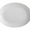 Dune Oval Platter 36x27cm White Gift Boxed