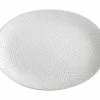 Dune Oval Platter 41x30cm White Gift Boxed