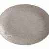 Dune Oval Platter 36x27cm Taupe Gift Boxed