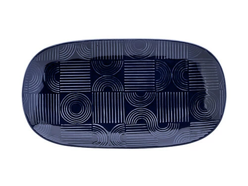 Arc Oblong Platter 33x18cm Indigo Blue Gift Boxed 1 Arc Oblong Platter 33x18cm Indigo Blue Gift Boxed