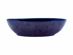 Arc Oval Serving Bowl 32x27cm Indigo Blue Gift Boxed