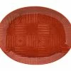 Arc Oval Platter 36x27cm Terracotta Gift Boxed