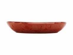 Arc Oval Serving Bowl 42x27cm Terracotta Gift Boxed