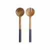 Mezze Salad Servers Mango Wood 31cm Denim