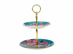 Teas & C's Silk Road 2 Tier Cake Stand Aqua Gift Boxed -Servingware Online Shop hv0172 2