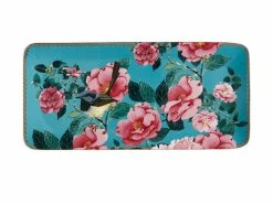 Teas & C's Silk Road Rectangle Platter 33x15.5cm Aqua Gift Boxed