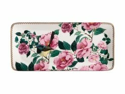 Teas & C's Silk Road Rectangle Platter 33x15.5cm White Gift Boxed