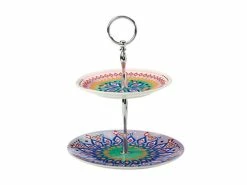 Teas & C's Zanzibar 2 Tiered Cake Stand Gift Boxed