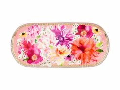 Teas & C's Dahlia Daze Platter 33x15cm Pink Gift Boxed
