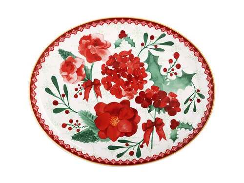 Mistletoe Oval Platter 38x30cm Gift Boxed 1 Mistletoe Oval Platter 38x30cm Gift Boxed