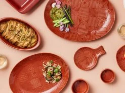 Arc Oblong Platter 33x18cm Terracotta Gift Boxed -Servingware Online Shop maxwell williams arc terracotta group 800x600 1