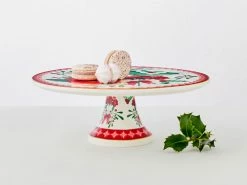 Mistletoe Footed Cake Stand 30cm Gift Boxed -Servingware Online Shop ss22 website maxwell williams mistletoe cakestand 2